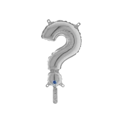 Ballon Aluminium Point d'Interrogation Argent 36cm
