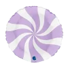 Ballon Aluminium Sucette Blanc et Violet 46cm