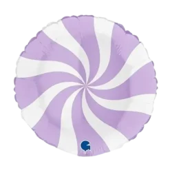 Ballon Aluminium Sucette Blanc et Violet 46cm