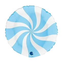 Ballon Aluminium Sucette Blanc et Bleu clair 46cm