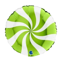 Ballon Aluminium Sucette Blanc et Vert 46cm