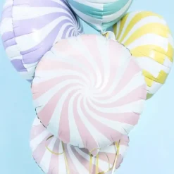Ballon Aluminium Sucette Jaune et Blanc 45cm