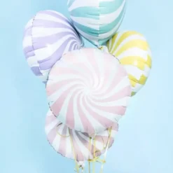 Ballon Aluminium Sucette Jaune et Blanc 45cm