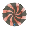 Ballon Aluminium Sucette Or Rose et Noir 46cm