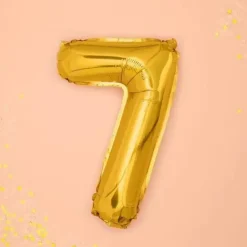 Ballon anniversaire chiffre 7 Or 35cm