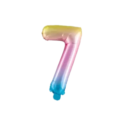 Ballon anniversaire chiffre 7 Rainbow 36cm