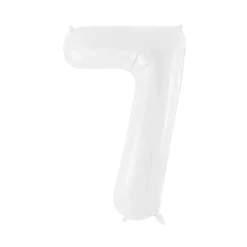 Ballon anniversaire chiffre 7 Blanc 86 cm