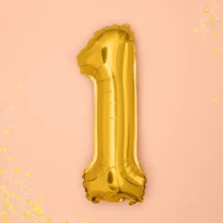 Ballon Anniversaire Chiffre 1 Or 35cm