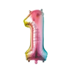Ballon Anniversaire Chiffre 1 Rainbow 86cm