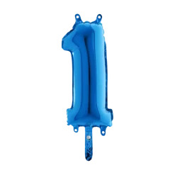 Ballon Anniversaire Chiffre 1 Bleu 36cm