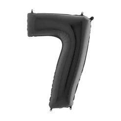 Ballon anniversaire chiffre 7 Noir 102cm