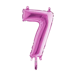 Ballon anniversaire chiffre 7 Rose 36cm