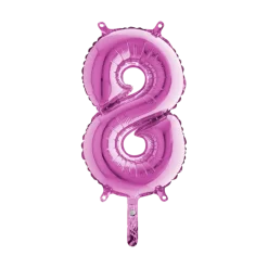 Ballon anniversaire chiffre 8 Rose 36cm