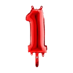 Ballon Anniversaire Chiffre 1 Rouge 36cm