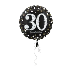 Ballon Anniversaire rond 30 ans argent