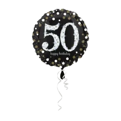 Ballon Anniversaire rond 50 ans argent