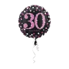 Ballon Anniversaire rond 30 ans rose
