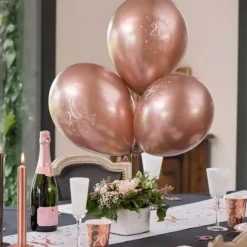Ballon 20 ans Or Rose ø 30cm (lot de 6)
