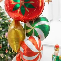Ballon "Candy" Métallisé - Aluminium - Rouge - 35cm