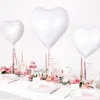 Ballon Coeur Blanc métallique 61cm