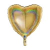 Ballon Coeur Holographique Or 46cm