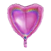 Ballon Coeur Holographique Rose 46cm