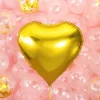 Ballon Coeur Or métallique 61cm