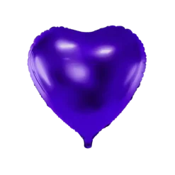 Ballon Coeur Violet métallique 45cm
