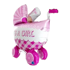 Ballon 3D Géant poussette "It's a Girl 107cm