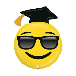 Ballon Emoji Jaune Diplômé ø94cm