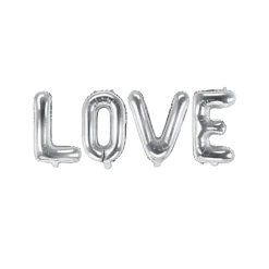Ballon en Aluminium argent LOVE