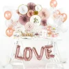 Ballon en Aluminium or rose LOVE