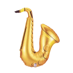 Ballon Hélium Saxophone Jaune 94cm