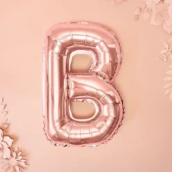 Ballon Lettre B Or Rose - 35cm