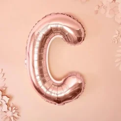 Ballon Lettre C Or Rose - 35cm