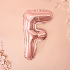 Ballon Lettre F Or Rose - 35cm