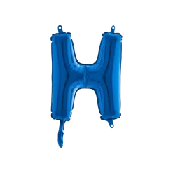 Ballon Lettre H Bleu - 35cm