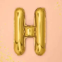 Ballon Lettre H Or - 35cm