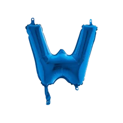 Ballon Lettre W Bleu - 35cm