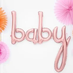 Ballon Métallique Baby Or Rose 73x75cm