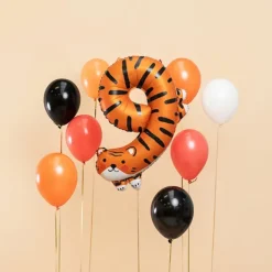 Ballon Mylar Chiffre 9 Tigre 76 cm – Ballon Aluminium Anniversaire