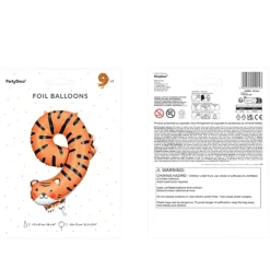 Ballon Mylar Chiffre 9 Tigre 76 cm – Ballon Aluminium Anniversaire