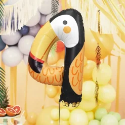 Ballon Mylar Chiffre 4 Toucan 80 cm – Ballon Aluminium Tropical