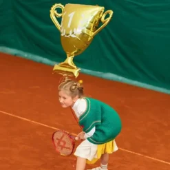Ballon Mylar scintillant - Coupe Sport en Or - 64x61cm
