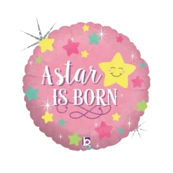 Ballon rose "A Star Is Born" ø45cm