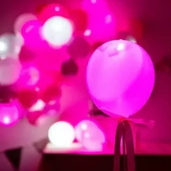 Ballons LED en latex - Rose illooms®
