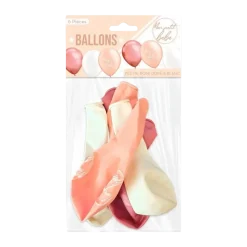 Ballons "Mon petit Bébé" Rose - lot de 6 - 30CM