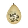 Ballons transparents écriture "Boy or Girl" noir (lot de 6)