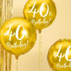 Ballon 40th Birthday Or ø45cm