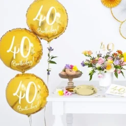 Ballon 40th Birthday Or ø45cm